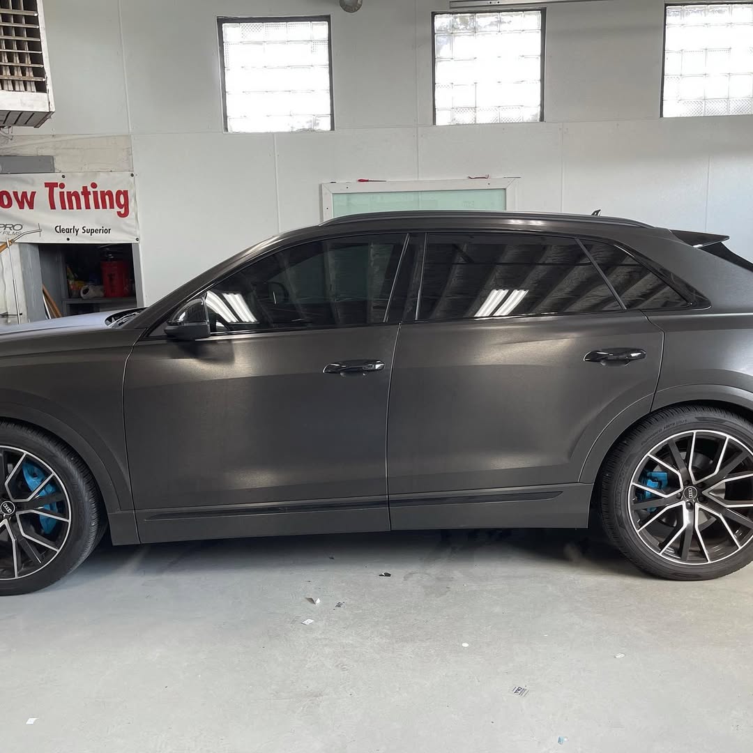 Vehicle after premium window tint installation